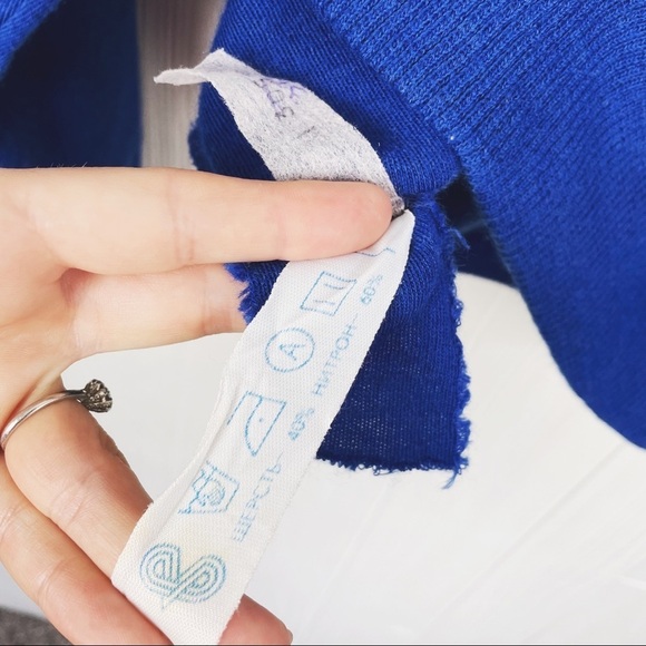 Vintage Wool Blend Varsity Quarter Zip Sweater - Picture 7 of 7